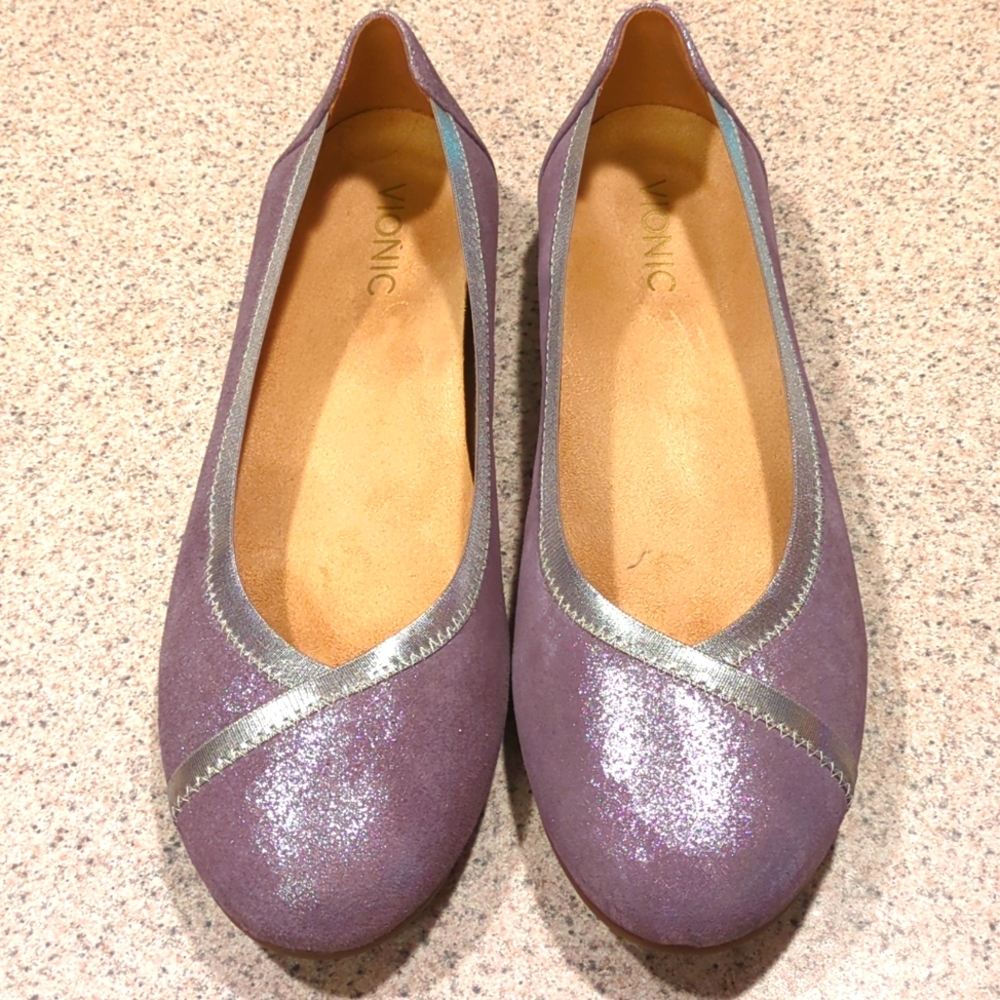 Vionic Spark Carroll Flat - Purple/Gray NWOT sz 10